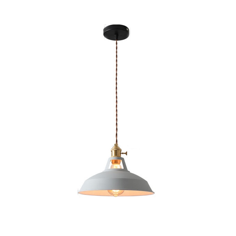 Jojo Lampe Suspension Luminaire Vintage. Métal. Noir/Blanc. Salle à Manger