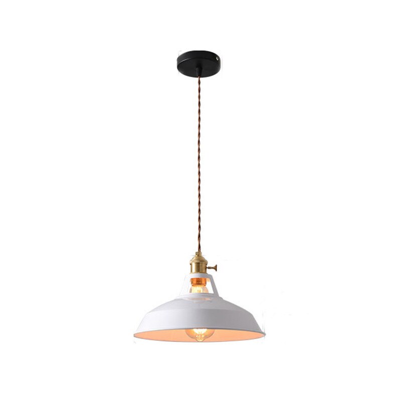 Jojo Lampe Suspension Luminaire Vintage. Métal. Noir/Blanc. Salle à Manger