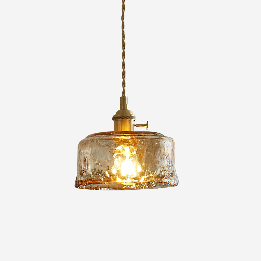 Amberlyn Suspension Verre Ambre Vintage