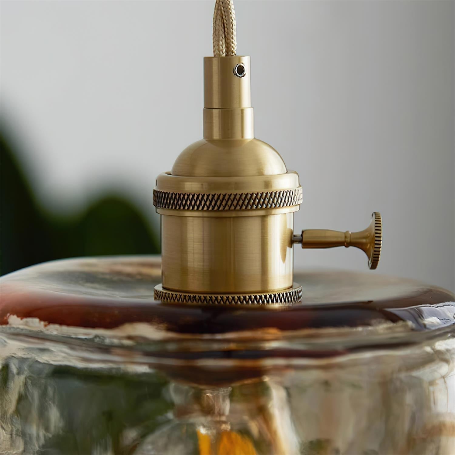 Amberlyn Suspension Verre Ambre Vintage