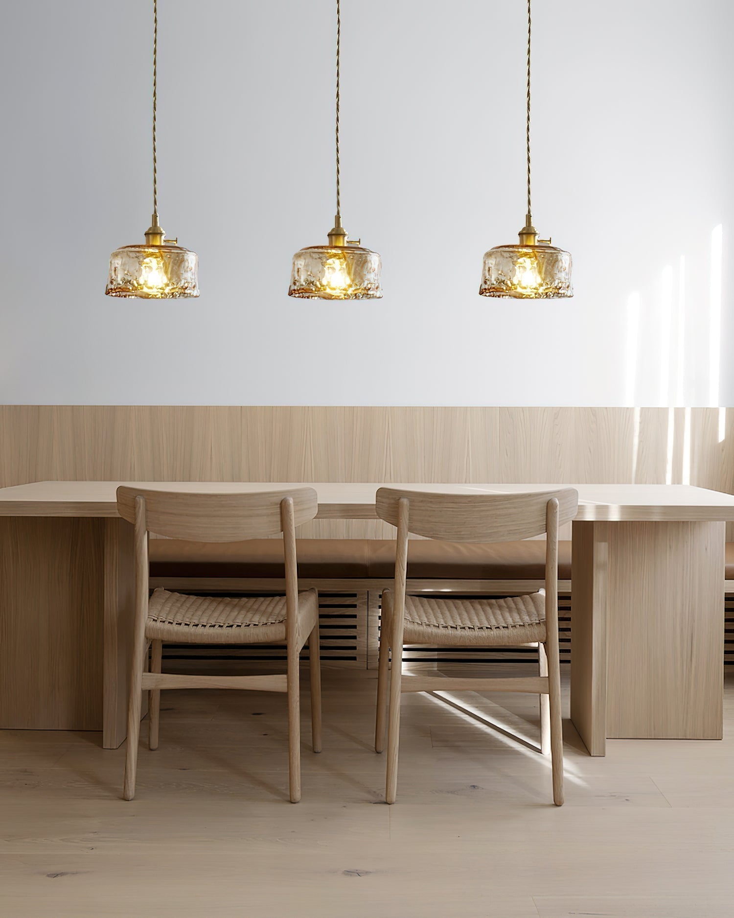 Amberlyn Suspension Verre Ambre Vintage