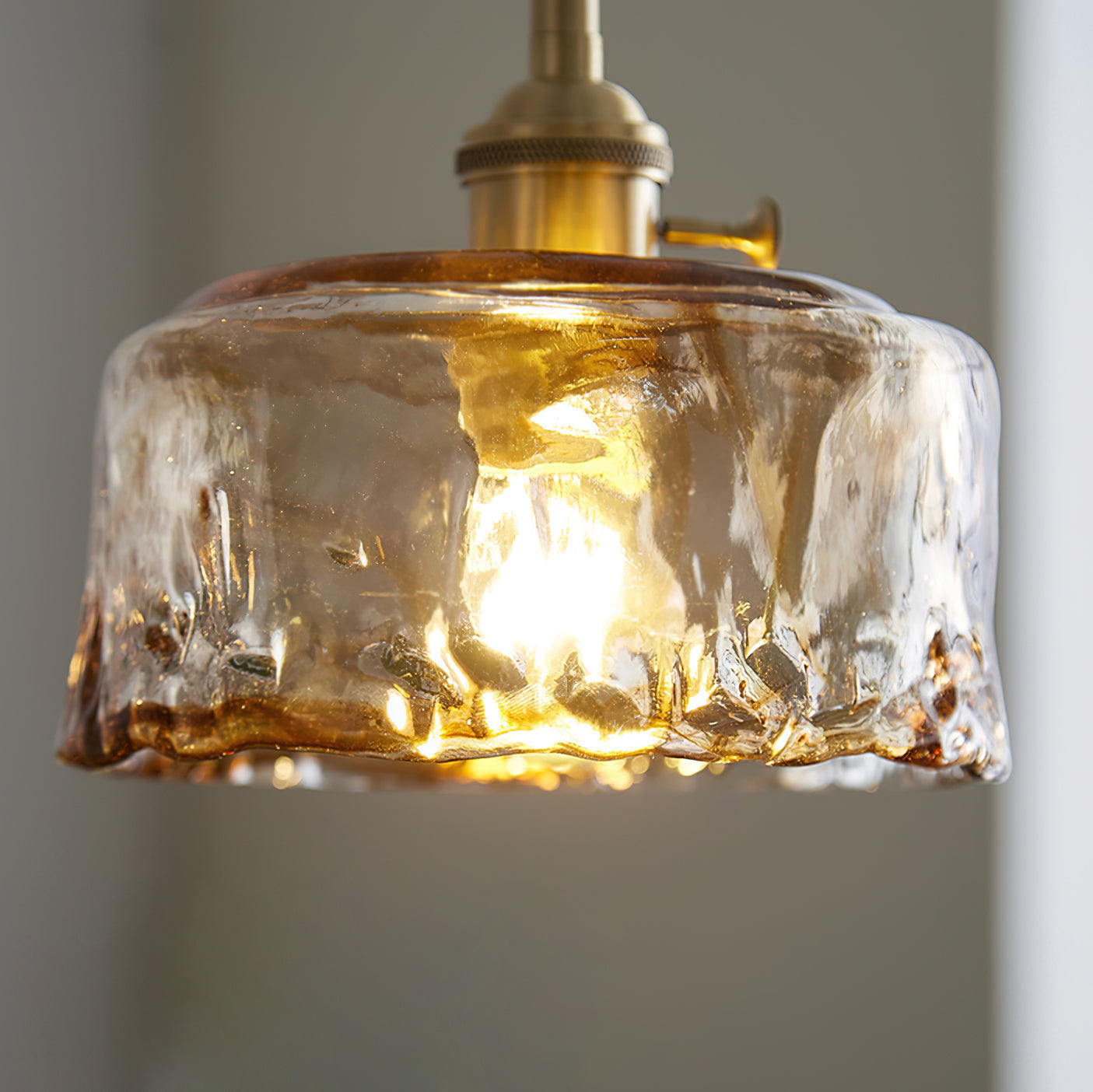 Amberlyn Suspension Verre Ambre Vintage