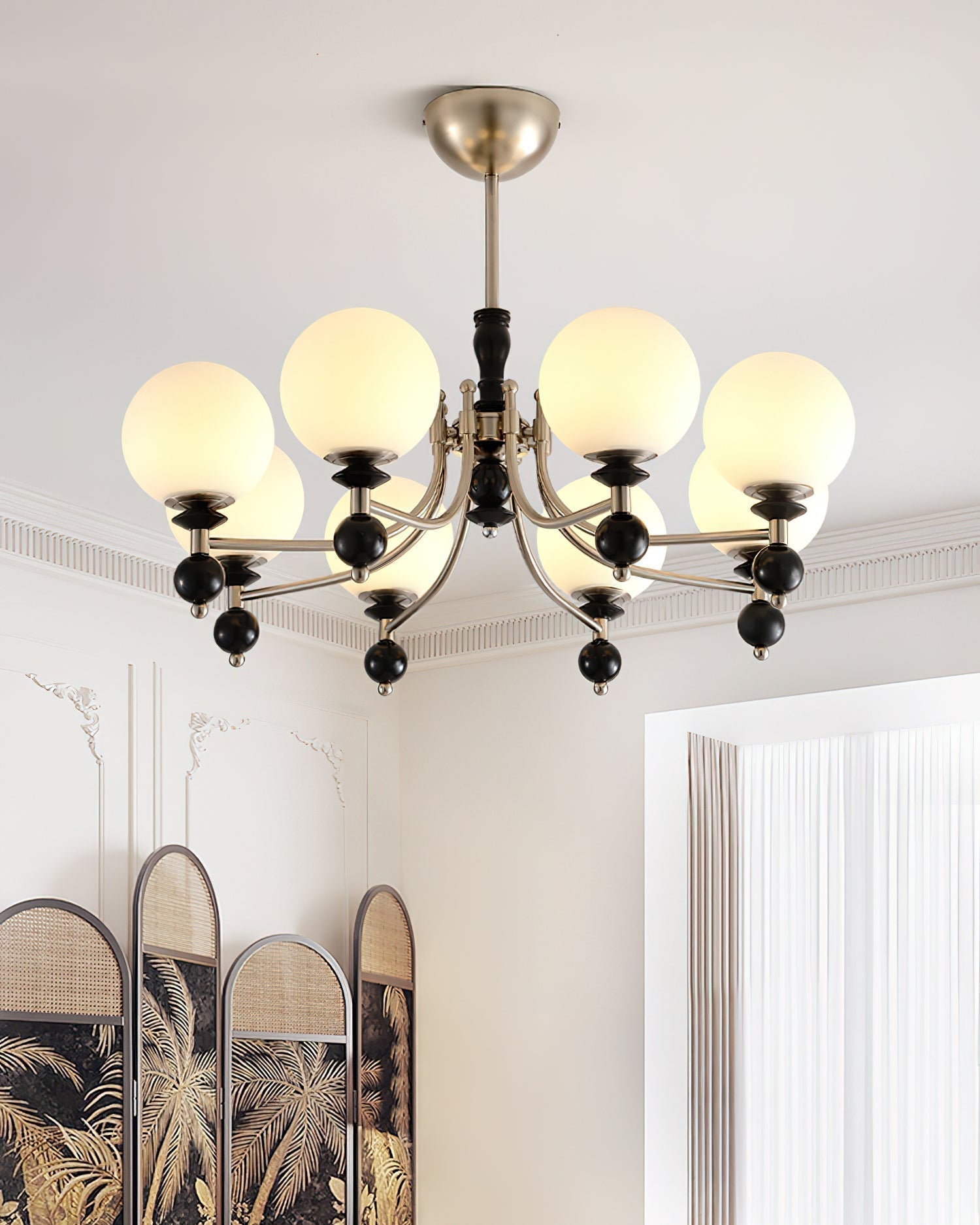 Retro Ellan Lustre Globe en Verre Poli