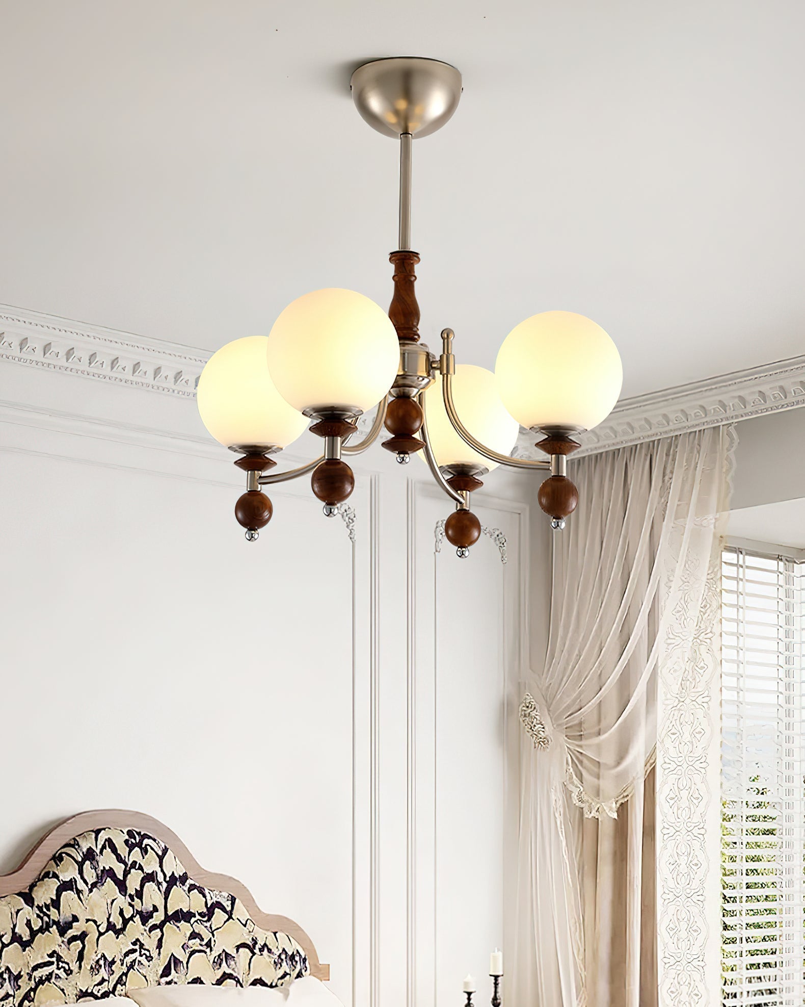 Retro Ellan Lustre Globe en Verre Poli