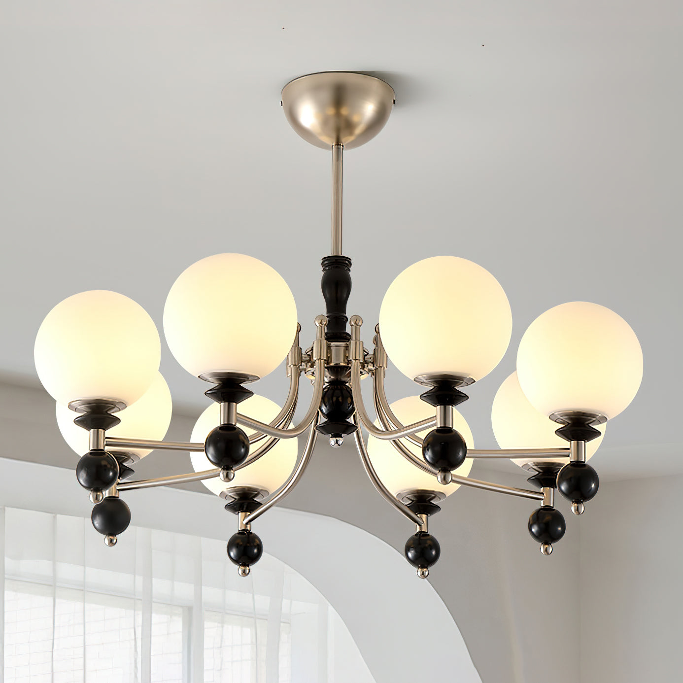 Retro Ellan Lustre Globe en Verre Poli