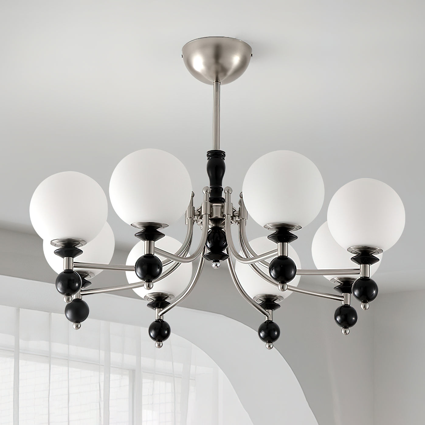 Retro Ellan Lustre Globe en Verre Poli
