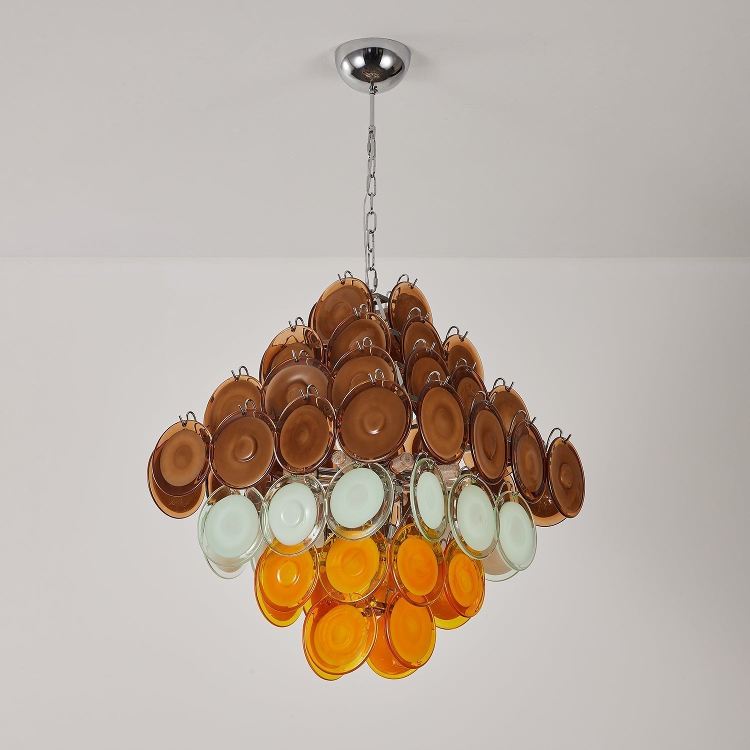 Aurora Lustre Rétro en Verre Disc Multicolore Vintage