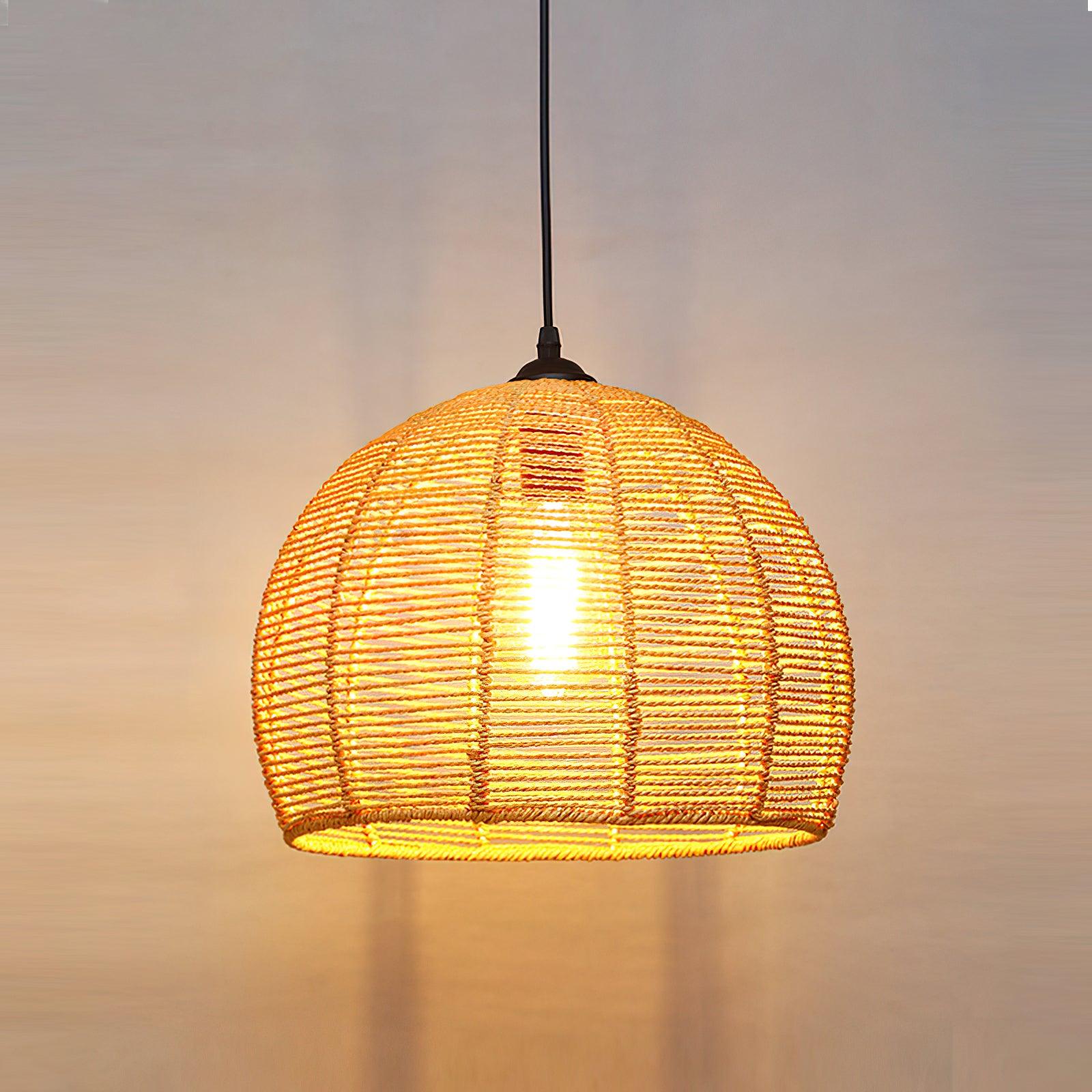 Evliran Suspension Moderne en Corde de Chanvre Rétro