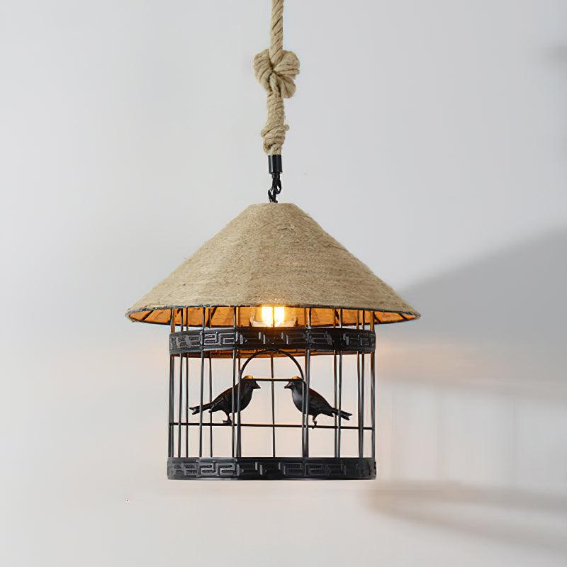 Evliran Suspension Moderne en Corde de Chanvre Rétro