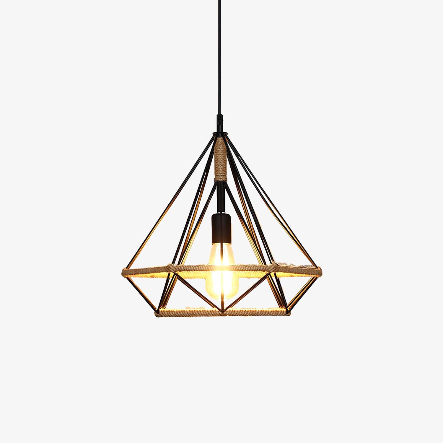Evliran Suspension Moderne en Corde de Chanvre Rétro