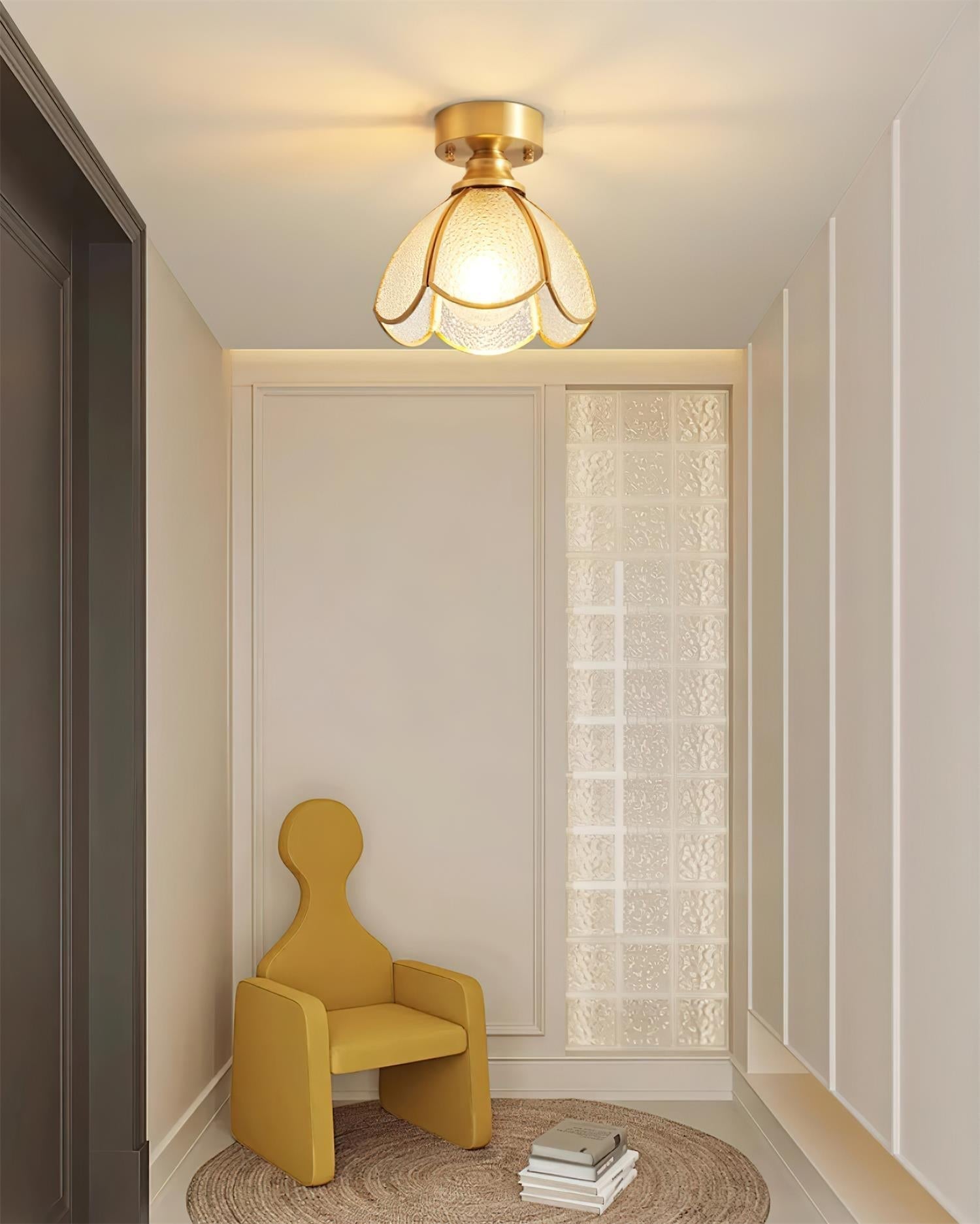 Prisman Plafonnier en vitrail style Tiffany Civelle