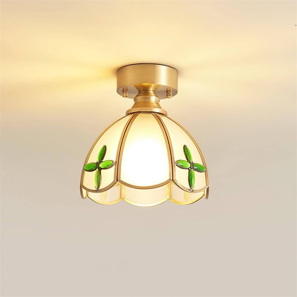 Prisman Plafonnier en vitrail style Tiffany Civelle