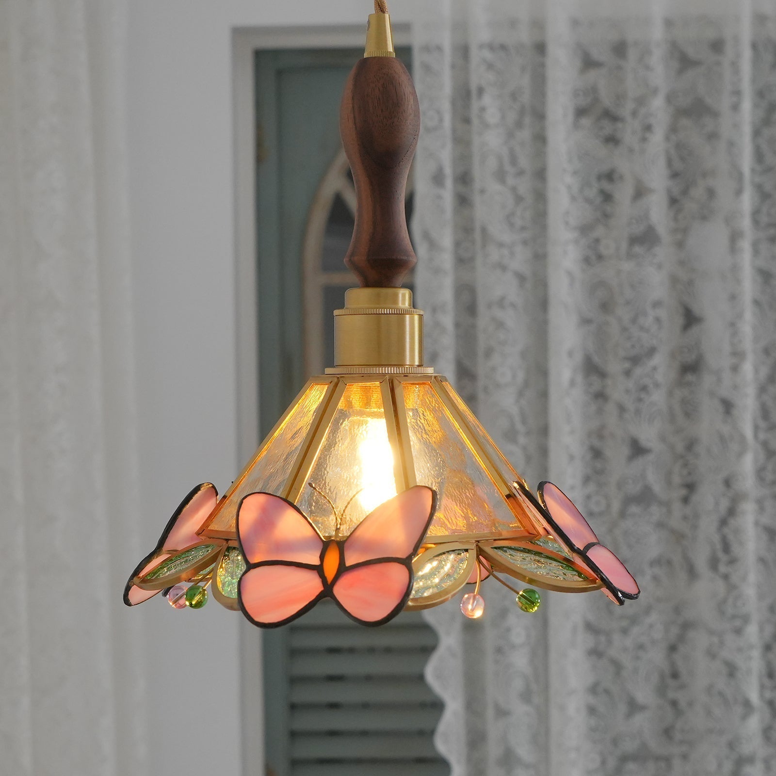 Tiffany Suspension Papillon Rétro