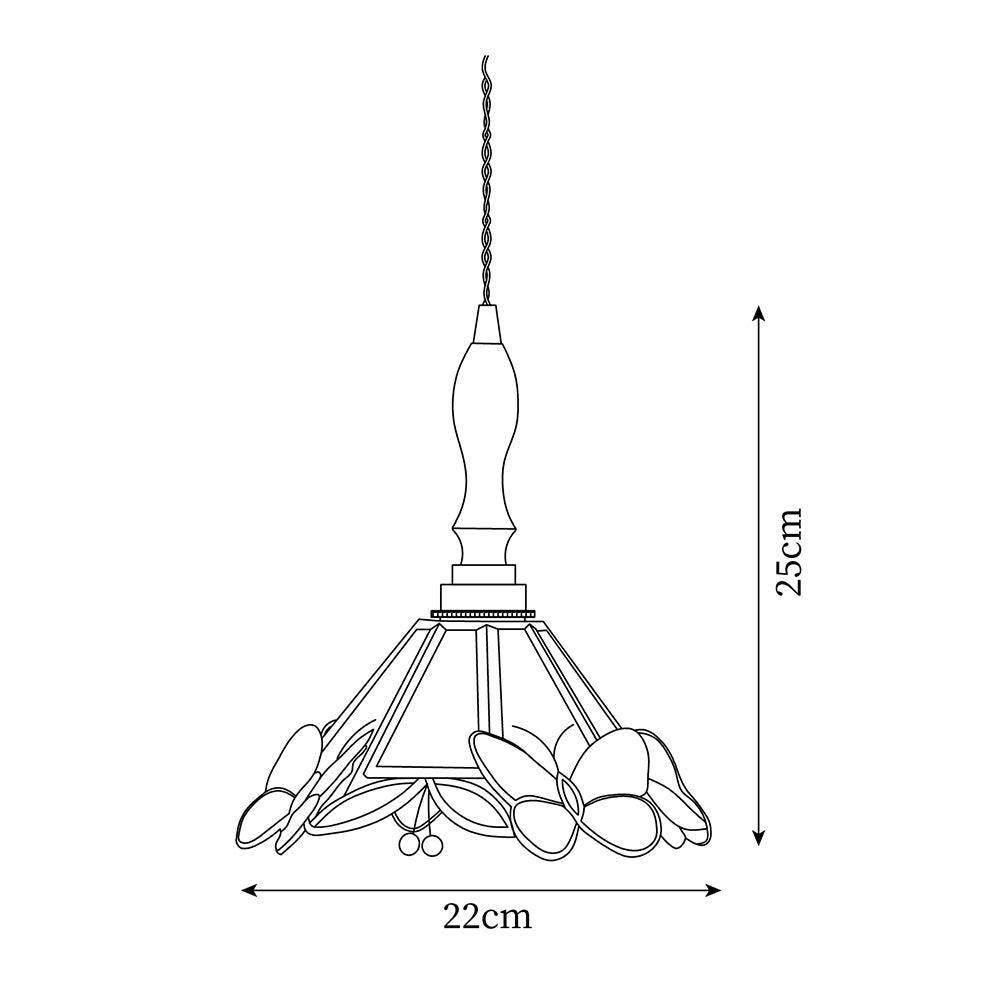 Tiffany Suspension Papillon Rétro