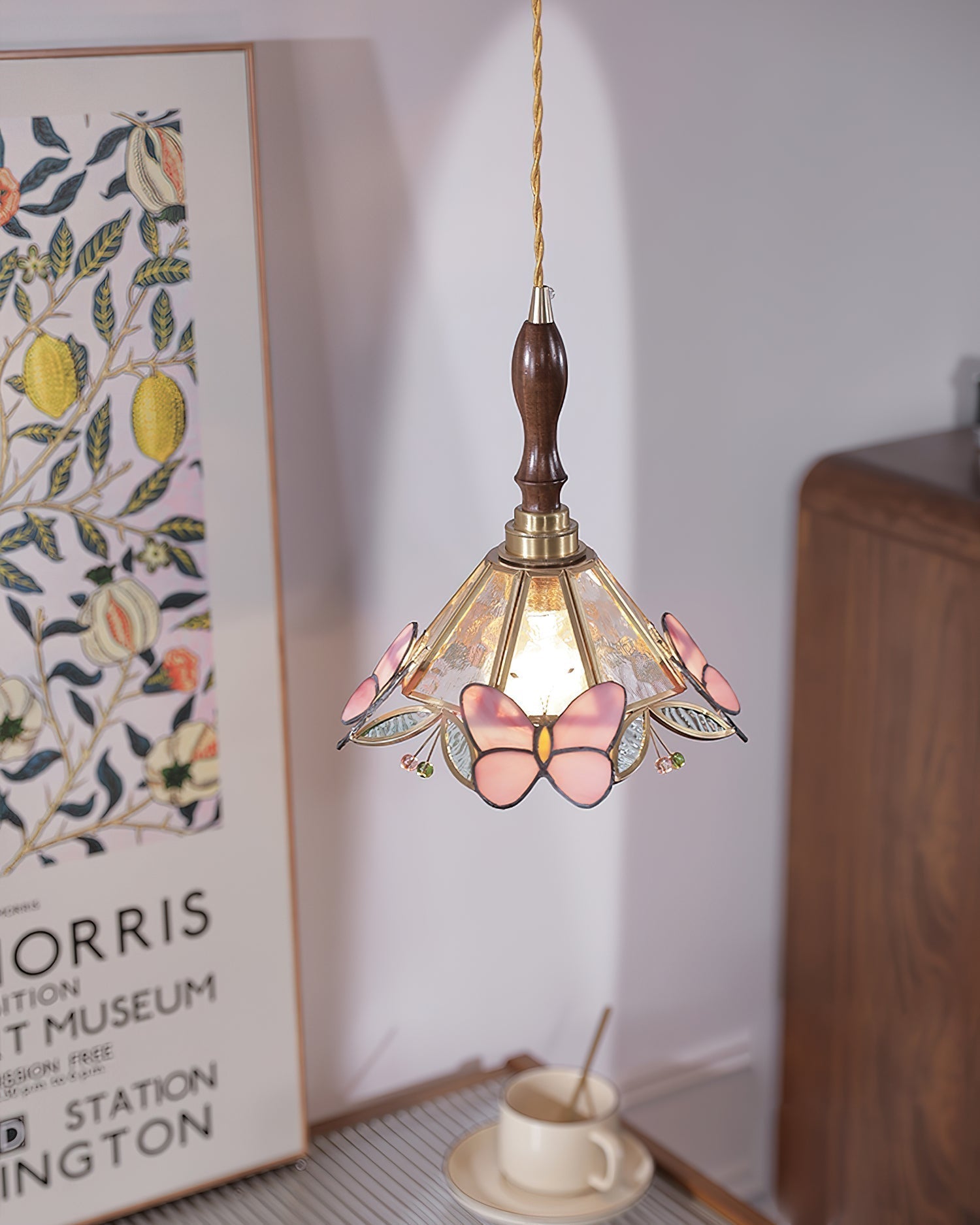 Tiffany Suspension Papillon Rétro