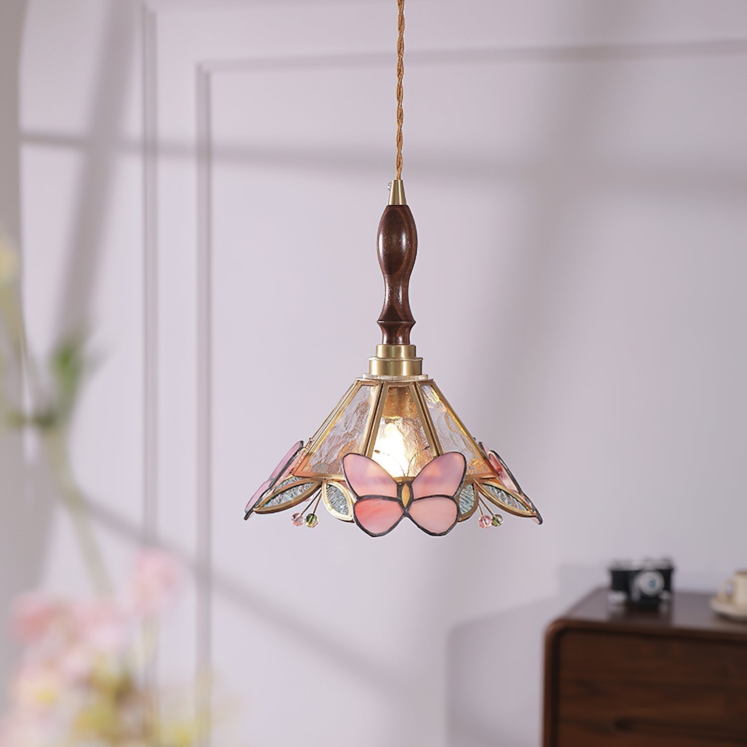 Tiffany Suspension Papillon Rétro