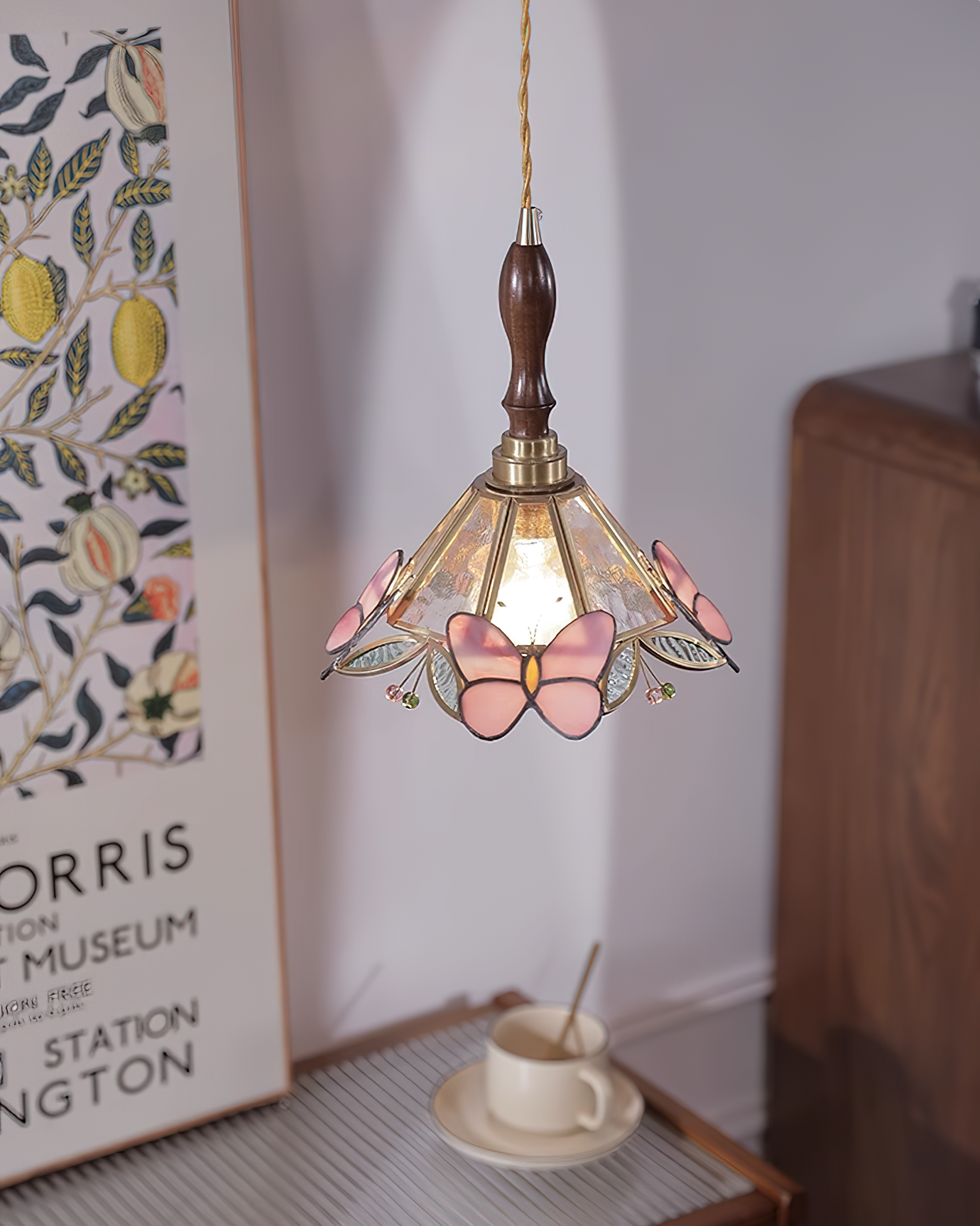 Tiffany Suspension Papillon Rétro