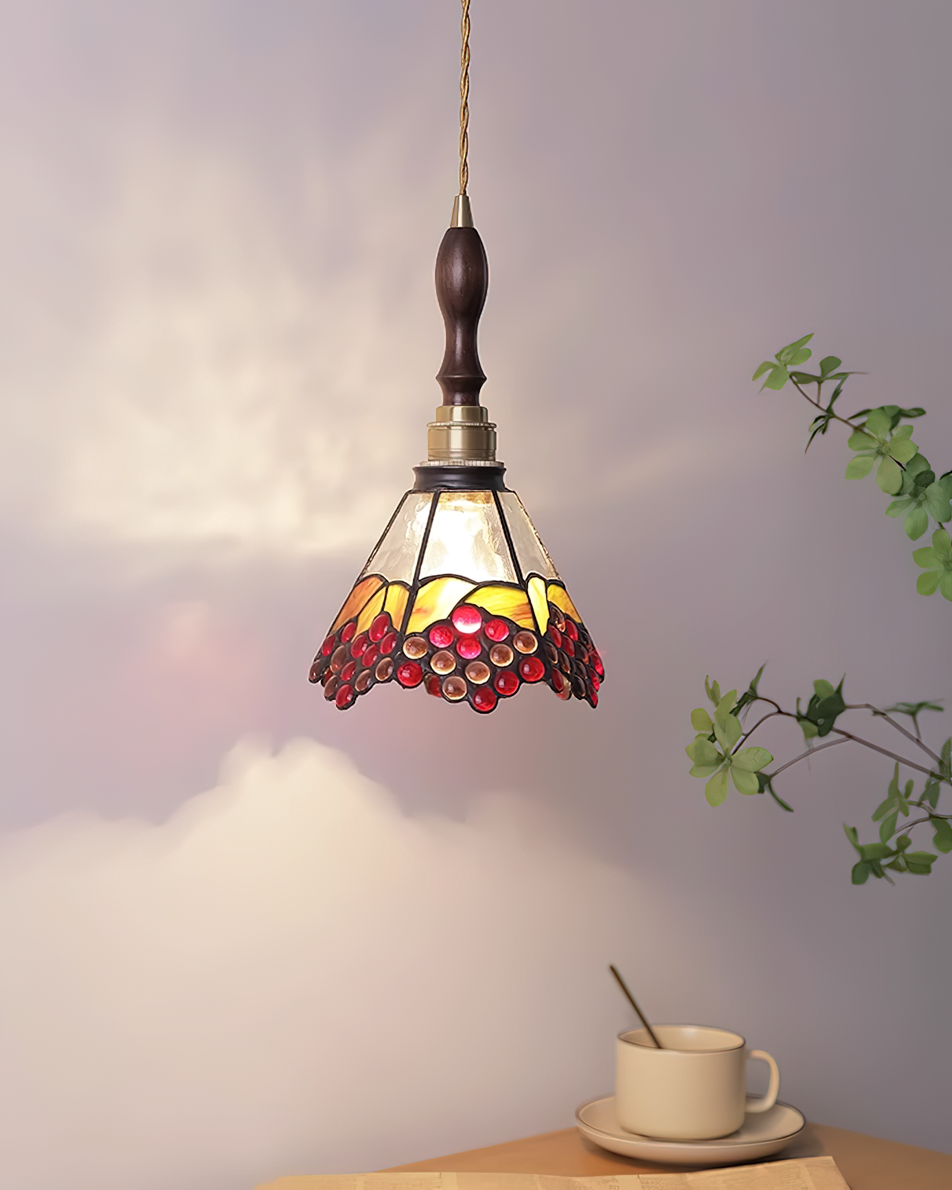 Tiffany Suspension Papillon Rétro