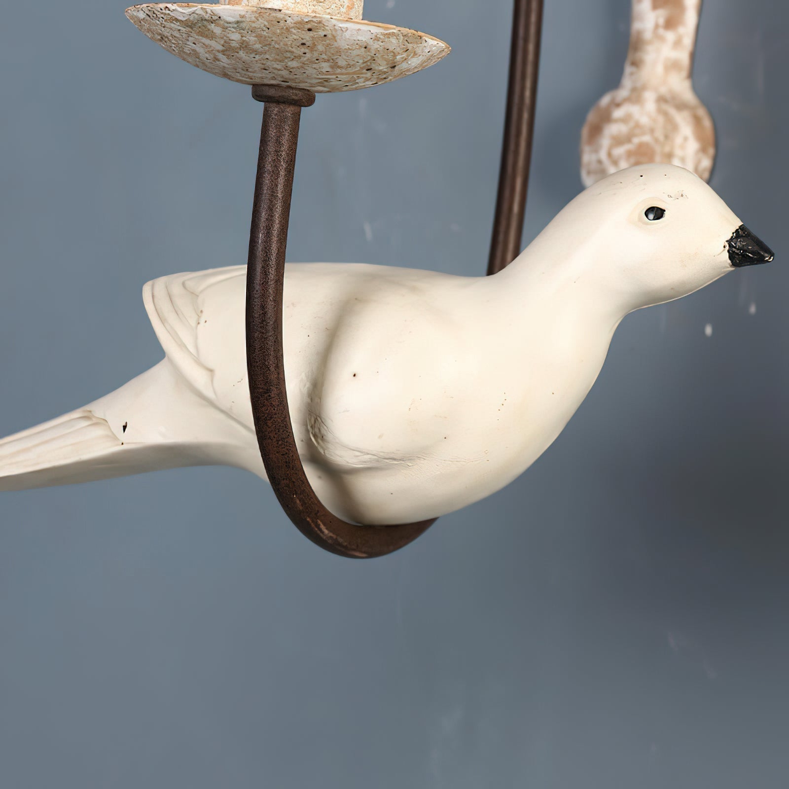 Syraean Applique Murale Métal Bois Rétro Vintage Oiseau