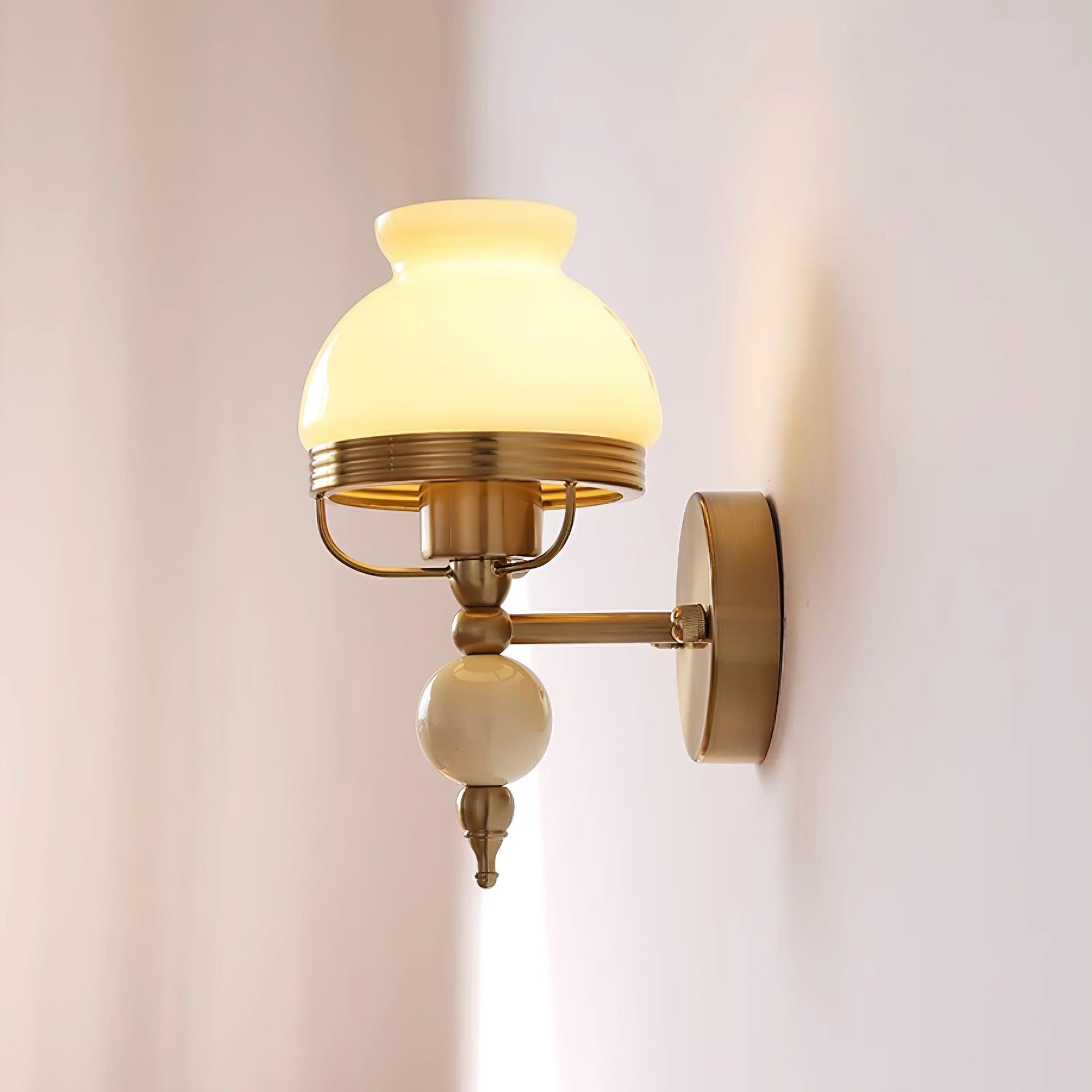 Tessan Applique murale en verre et lumière pour chambre à coucher ou couloir rétro