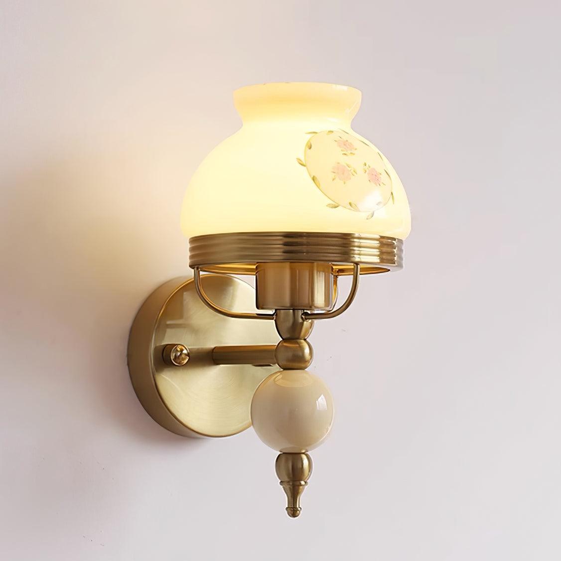 Tessan Applique murale en verre et lumière pour chambre à coucher ou couloir rétro
