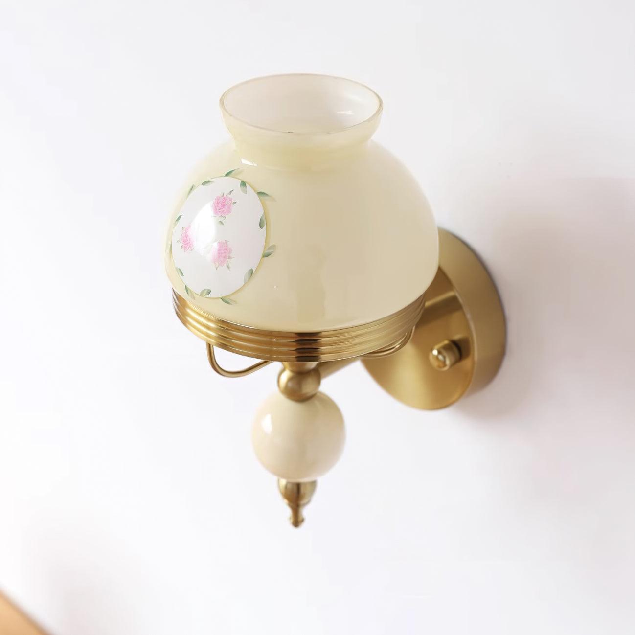 Tessan Applique murale en verre et lumière pour chambre à coucher ou couloir rétro