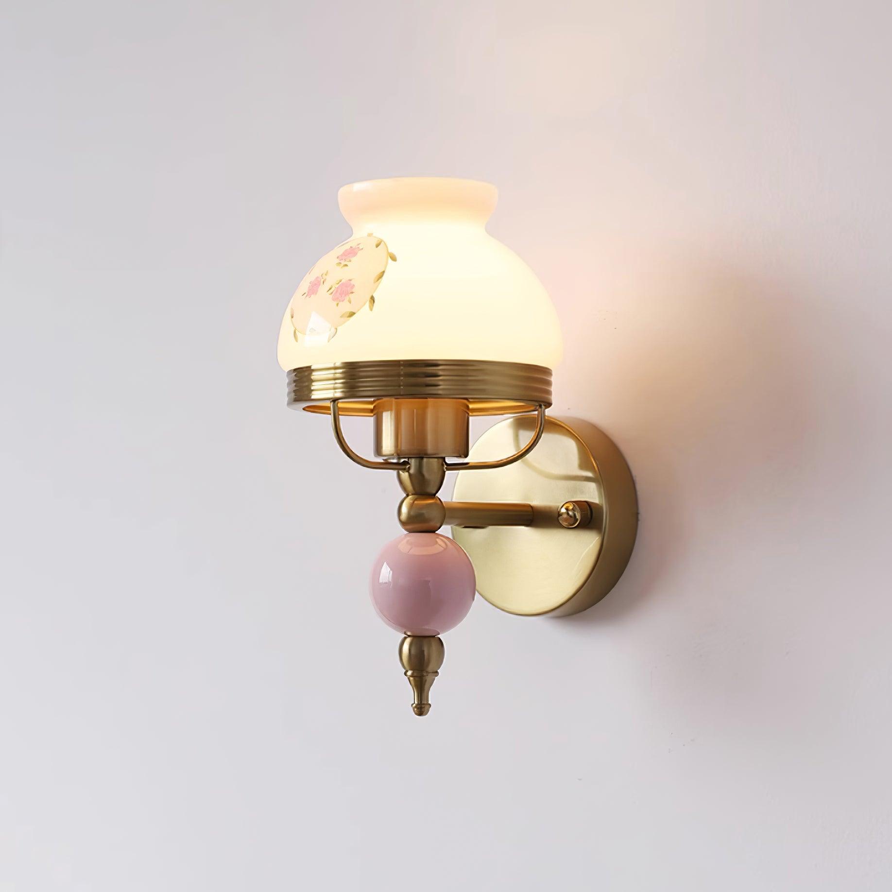 Tessan Applique murale en verre et lumière pour chambre à coucher ou couloir rétro