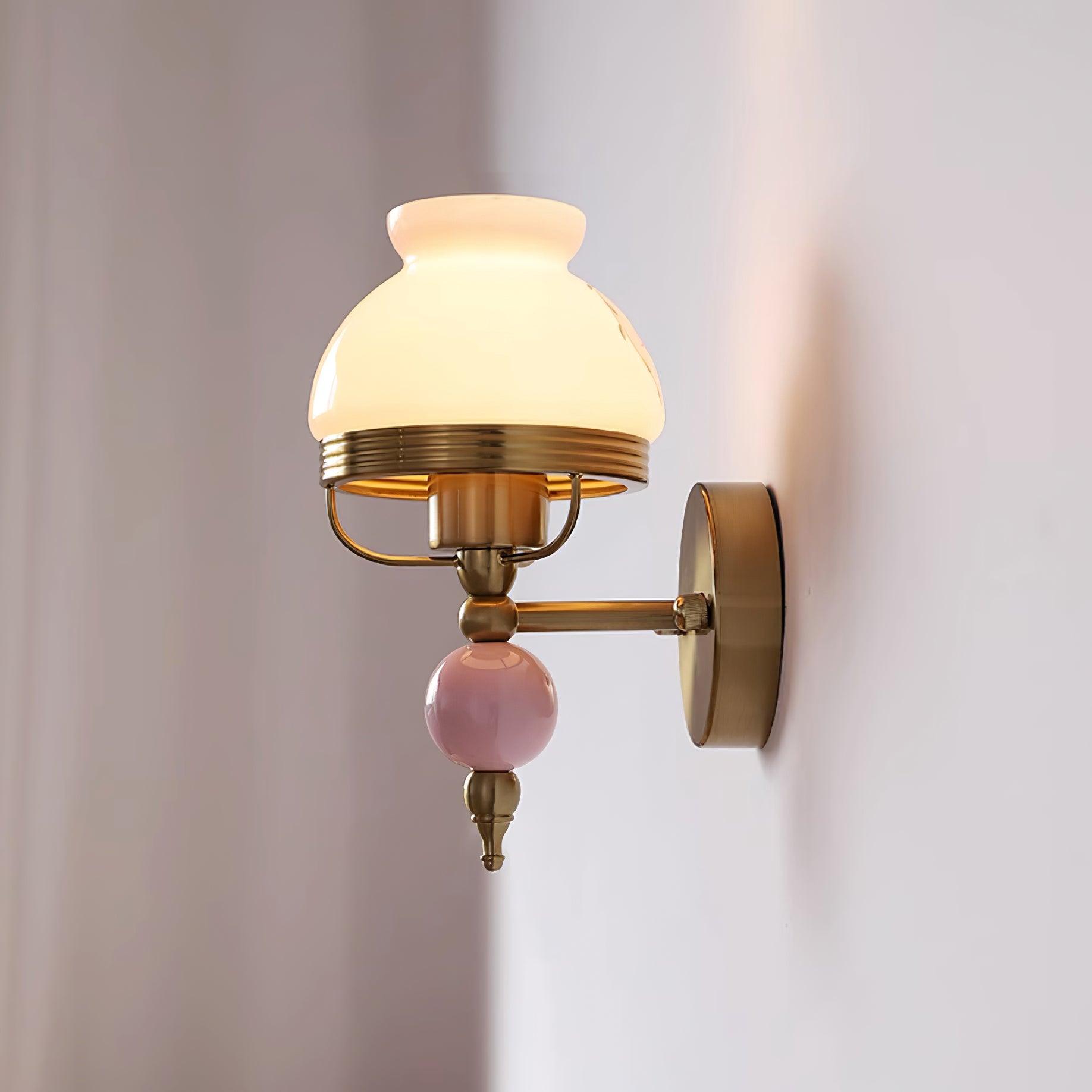 Tessan Applique murale en verre et lumière pour chambre à coucher ou couloir rétro