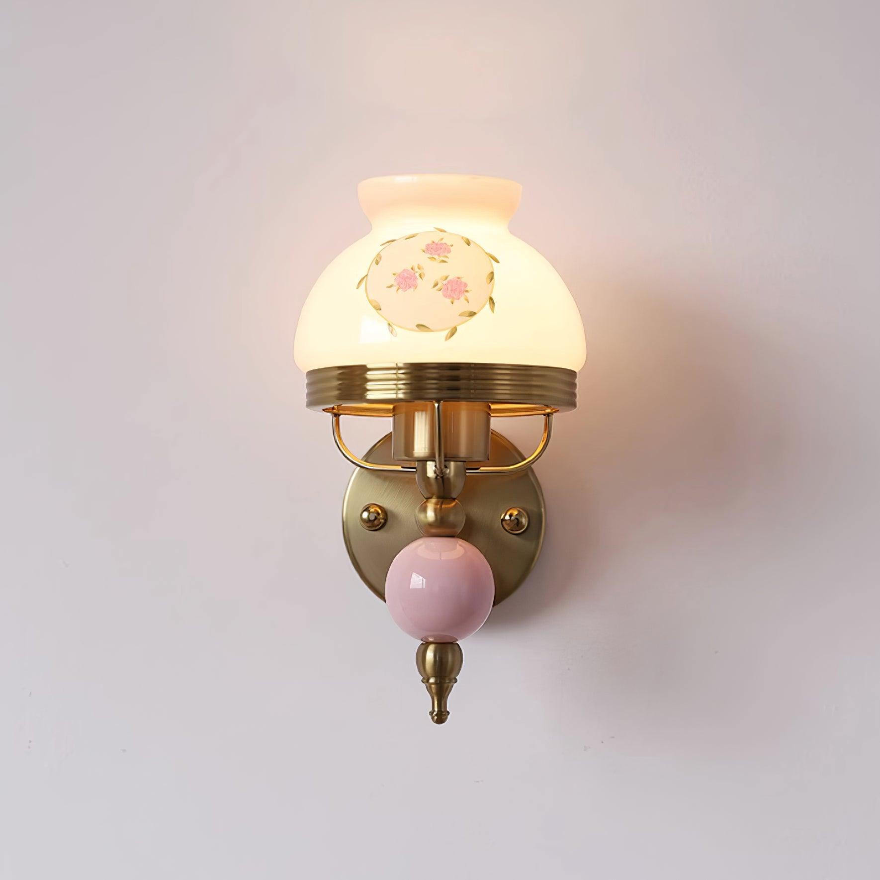 Tessan Applique murale en verre et lumière pour chambre à coucher ou couloir rétro