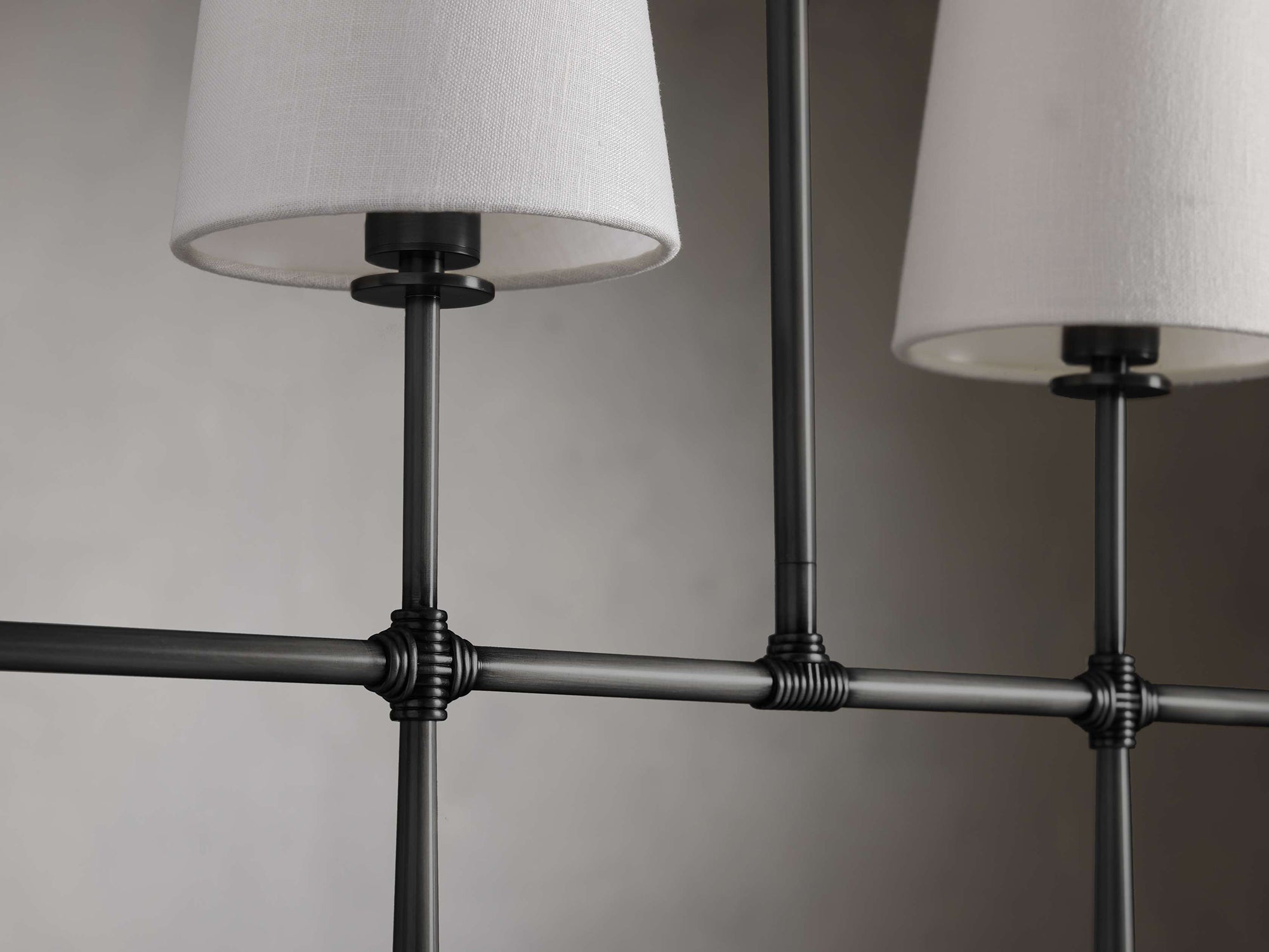 Eurvinen Lustre Industriel Vintage Linéaire Métal Tissu