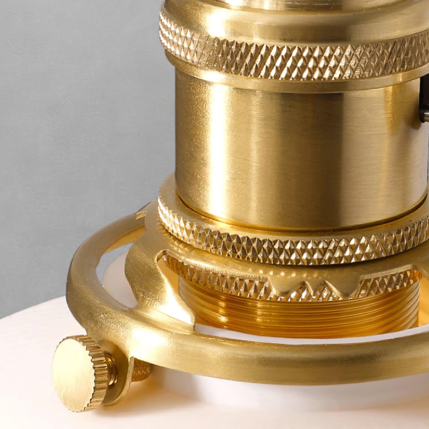 Eclipse Pendant Lamp Ribbed White Ceramic with Brass Handle