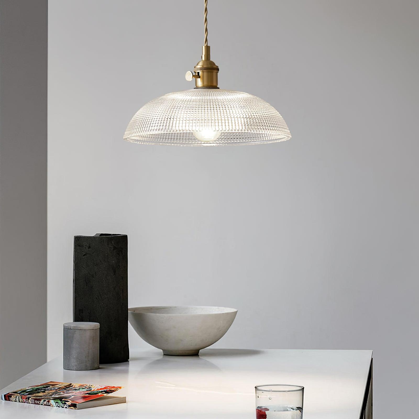 Calyra Suspension en Laiton et Verre