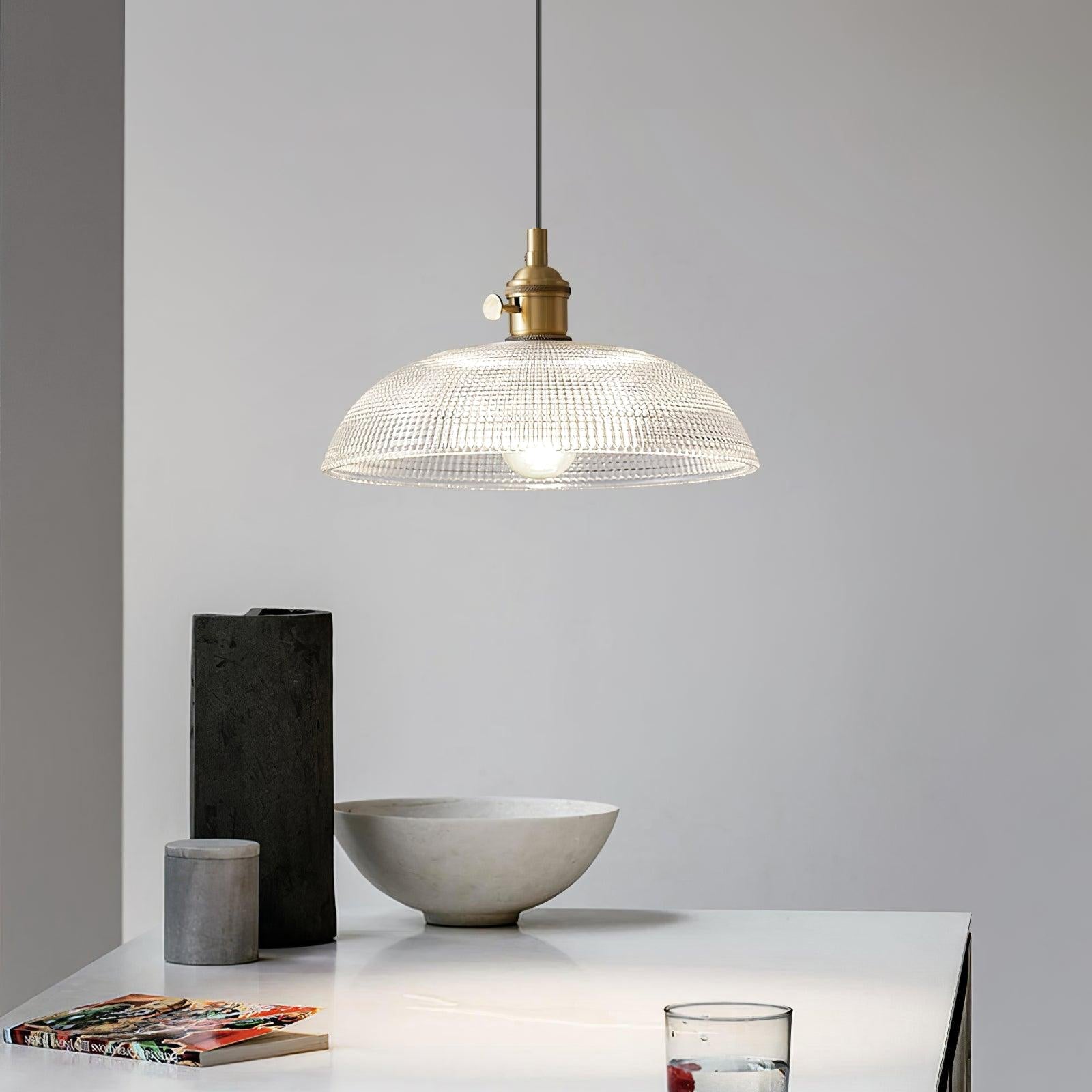 Calyra Suspension en Laiton et Verre