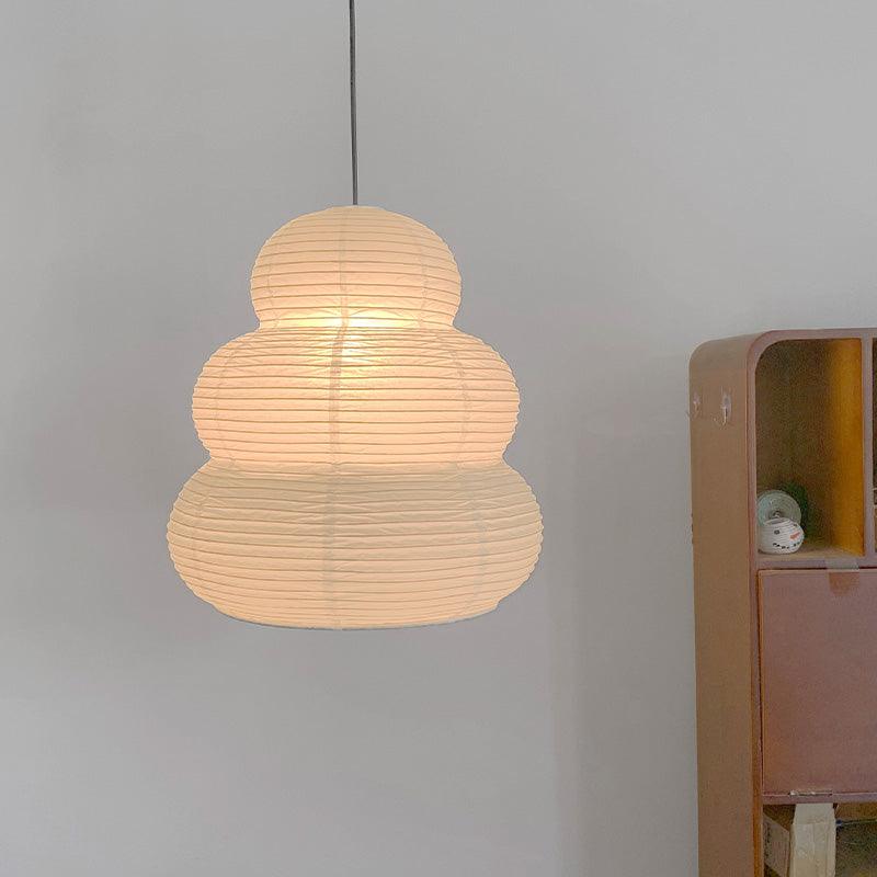 Solara Suspension Papier Washi Lanternes Empilées Japonaises pour Salon