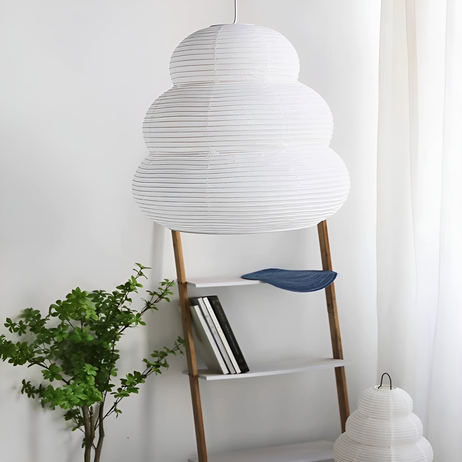 Solara Suspension Papier Washi Lanternes Empilées Japonaises pour Salon
