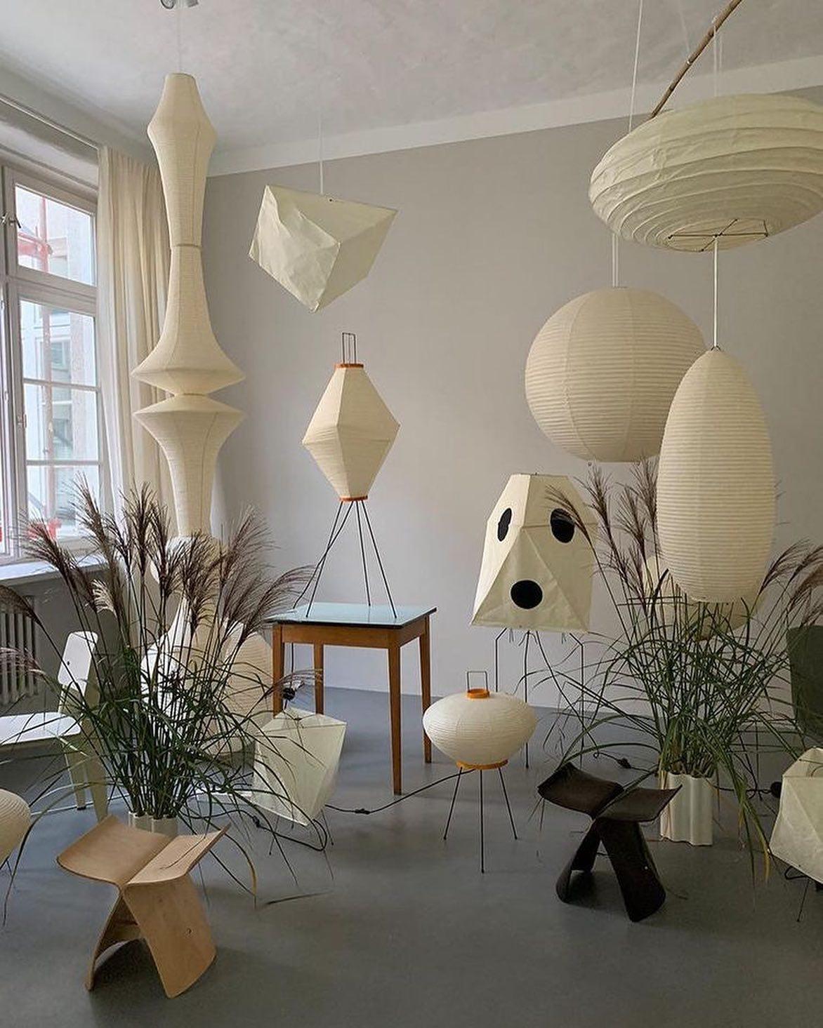 Lustra Suspension Luminaire Papier Washi E pour Salon