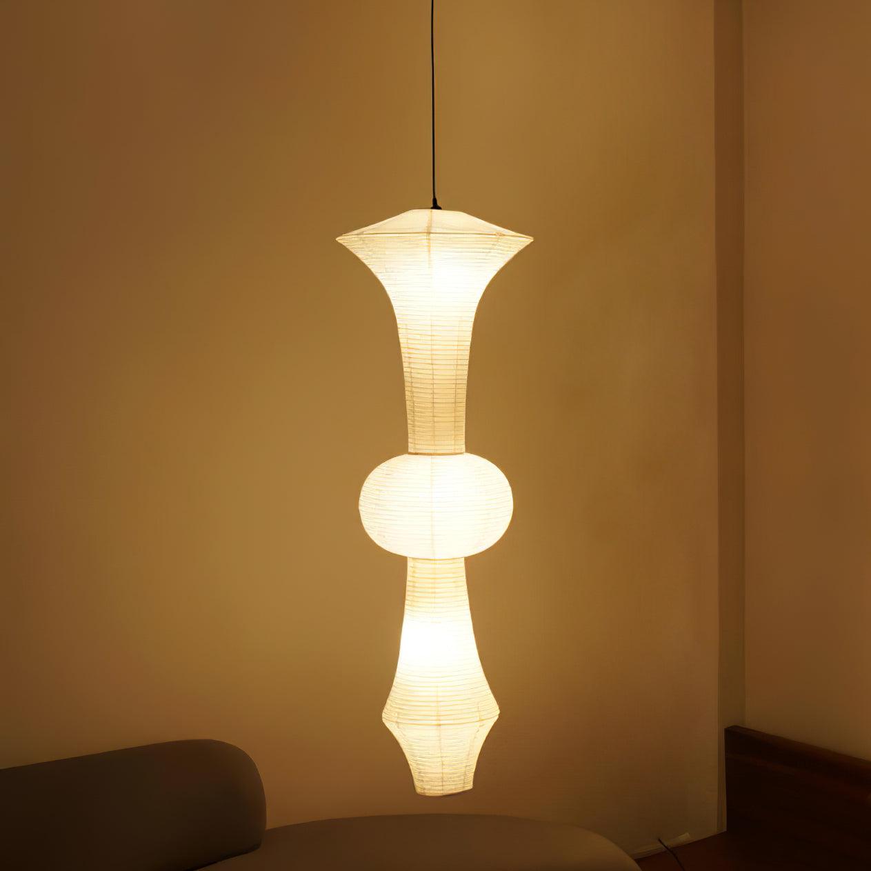 Lustra Suspension Luminaire Papier Washi E pour Salon