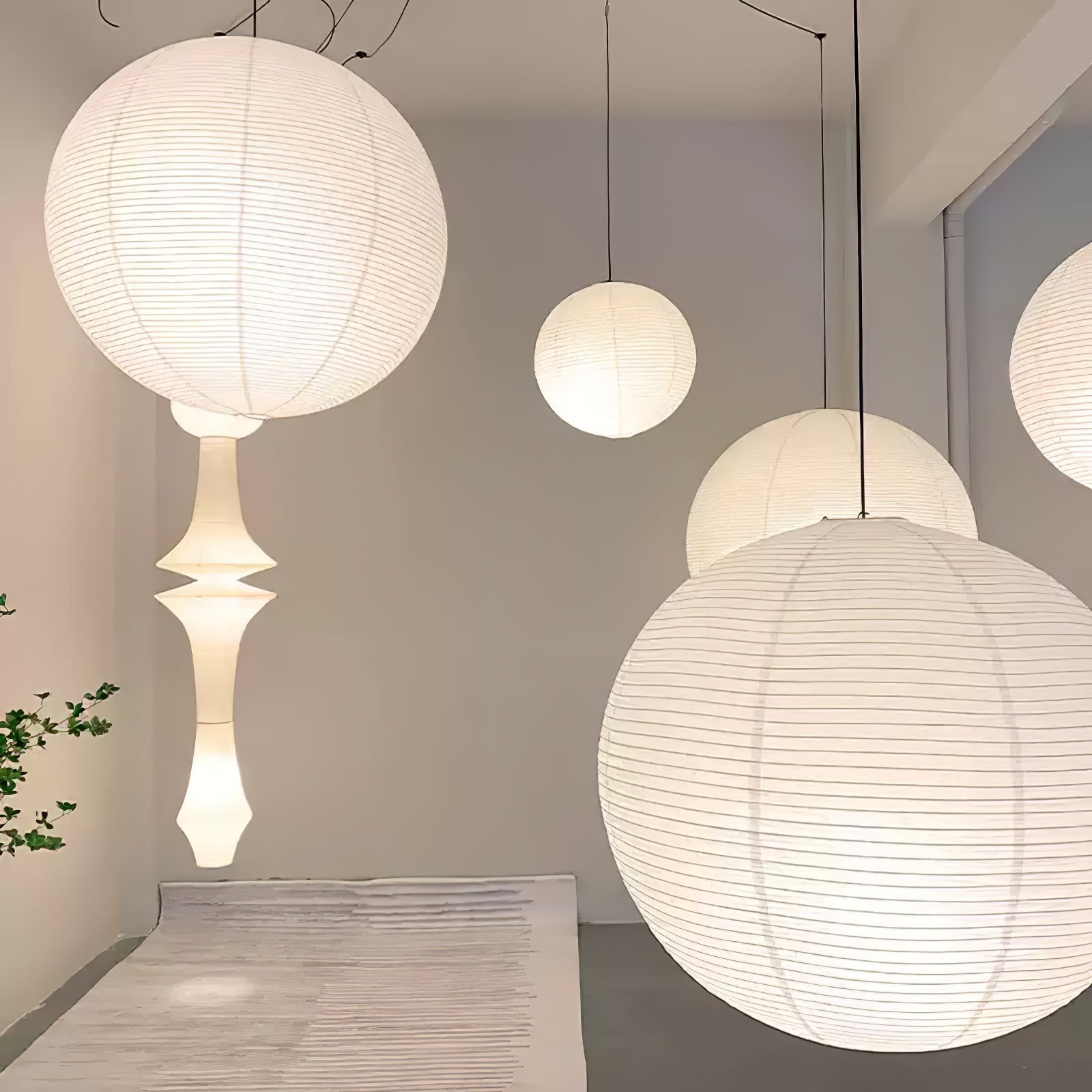 Lustra Suspension Lampe Lanternes en Papier