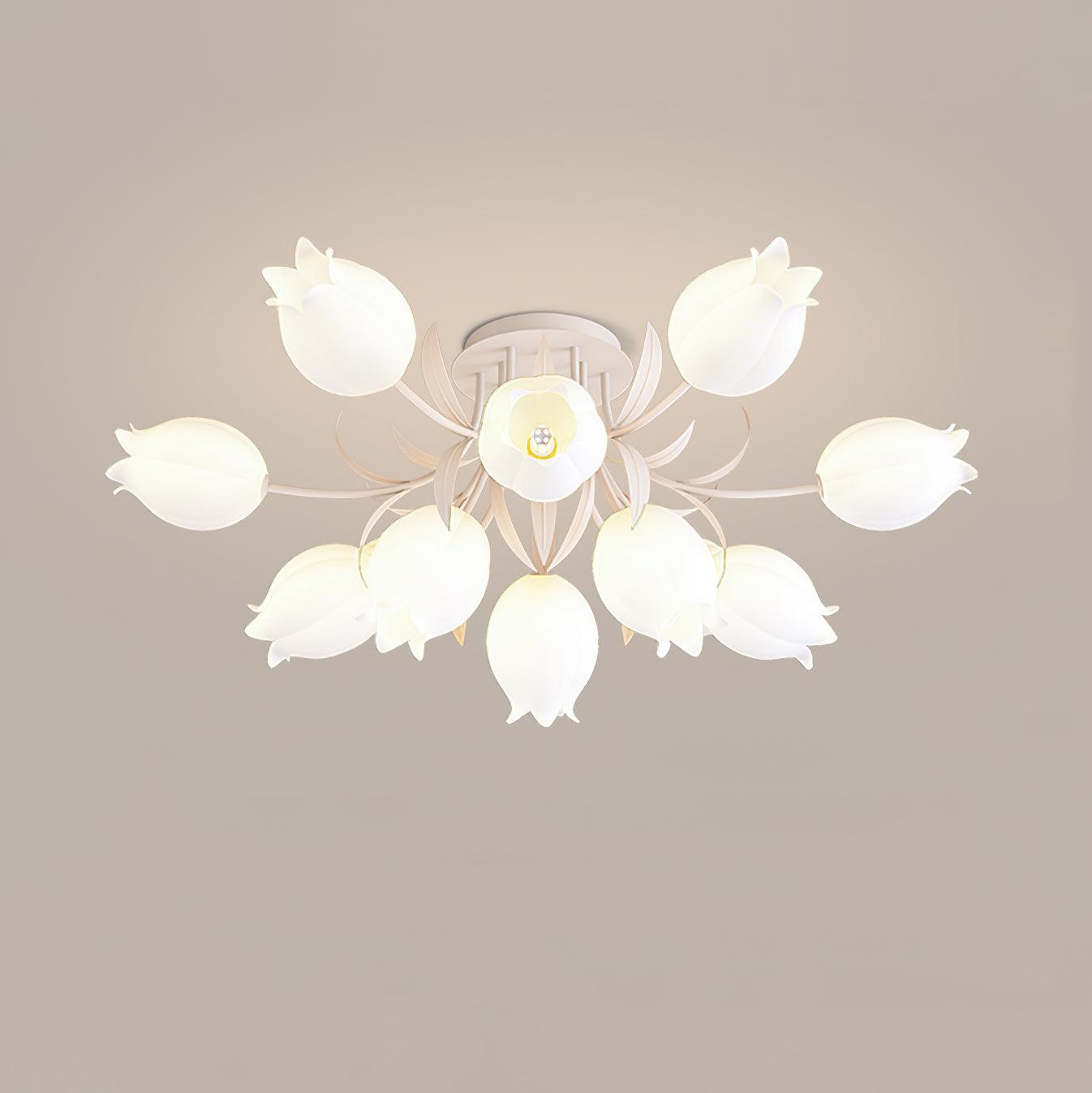 Lustra Plafonnier Fleur de Lys Blossom Base Verte
