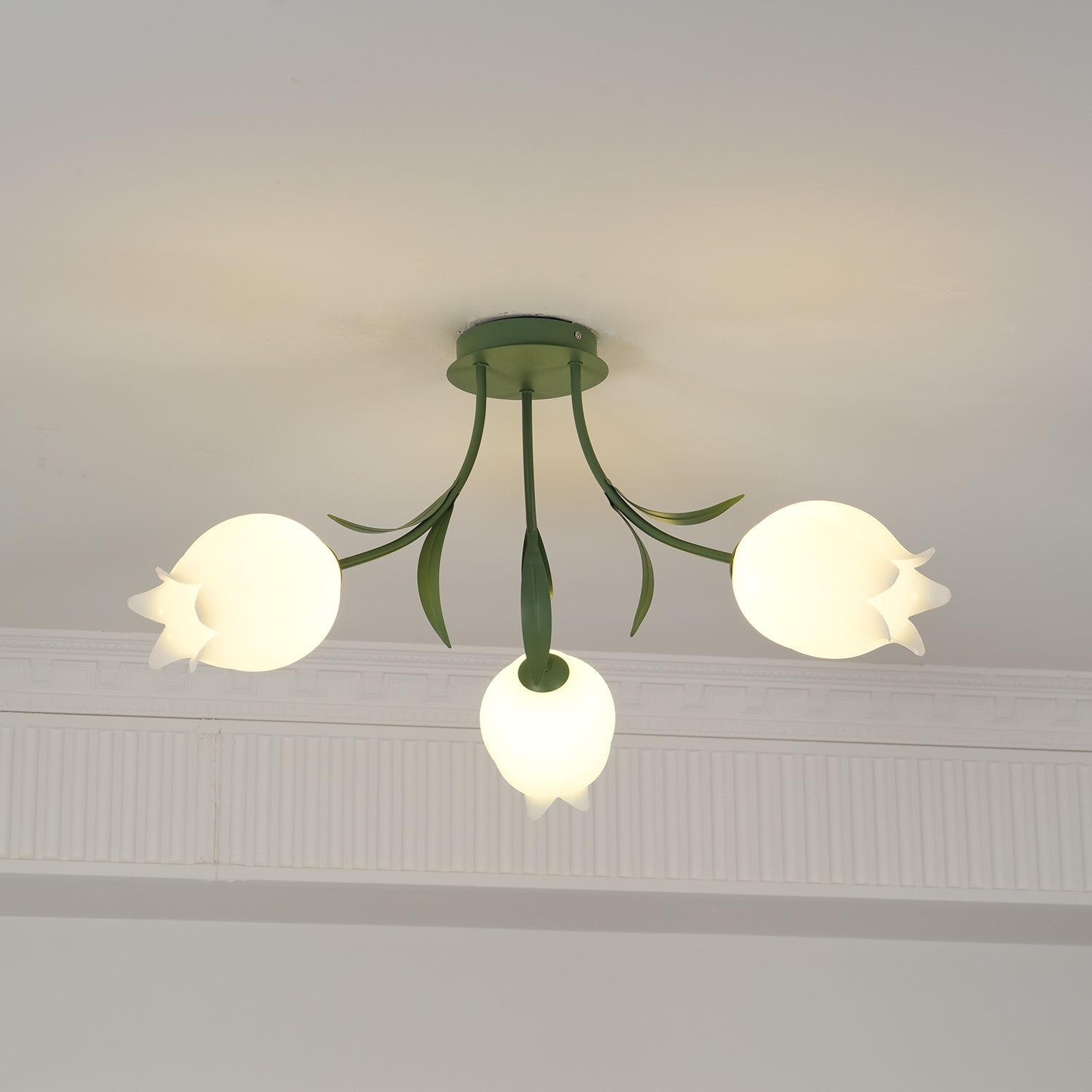Lustra Plafonnier Fleur de Lys Blossom Base Verte