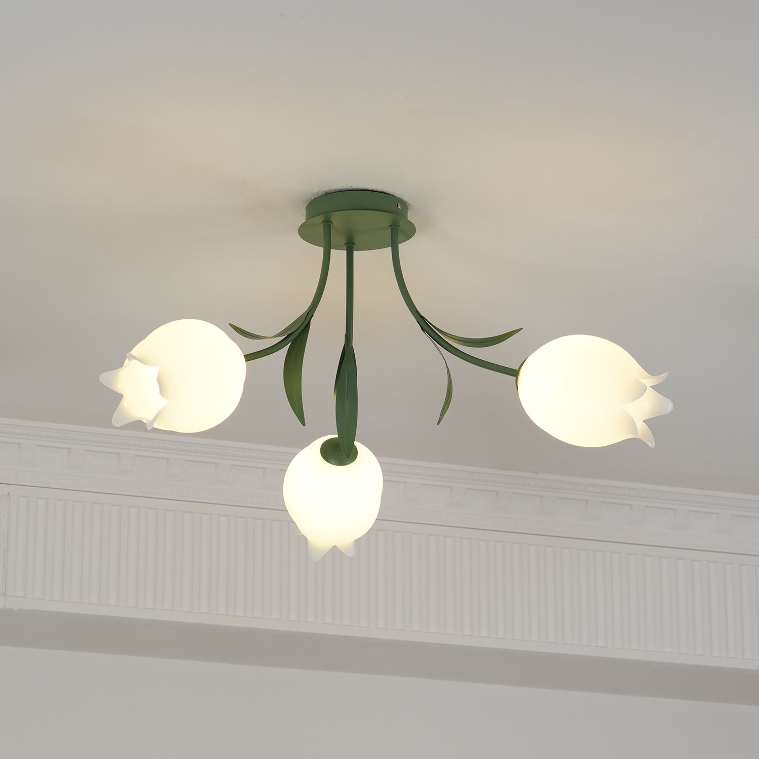 Lustra Plafonnier Fleur de Lys Blossom Base Verte