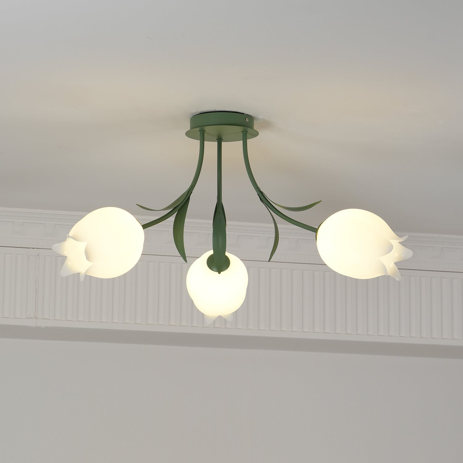 Lustra Plafonnier Fleur de Lys Blossom Base Verte