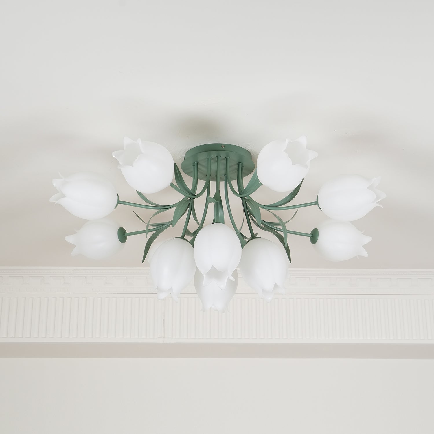 Lustra Plafonnier Fleur de Lys Blossom Base Verte