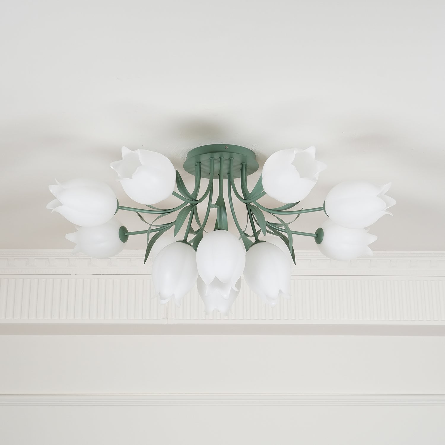 Lustra Plafonnier Fleur de Lys Blossom Base Verte