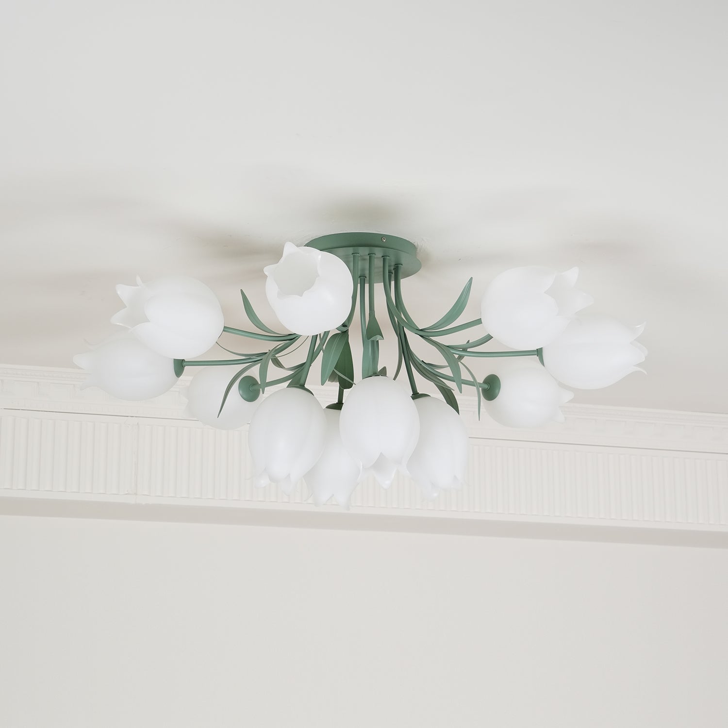 Lustra Plafonnier Fleur de Lys Blossom Base Verte