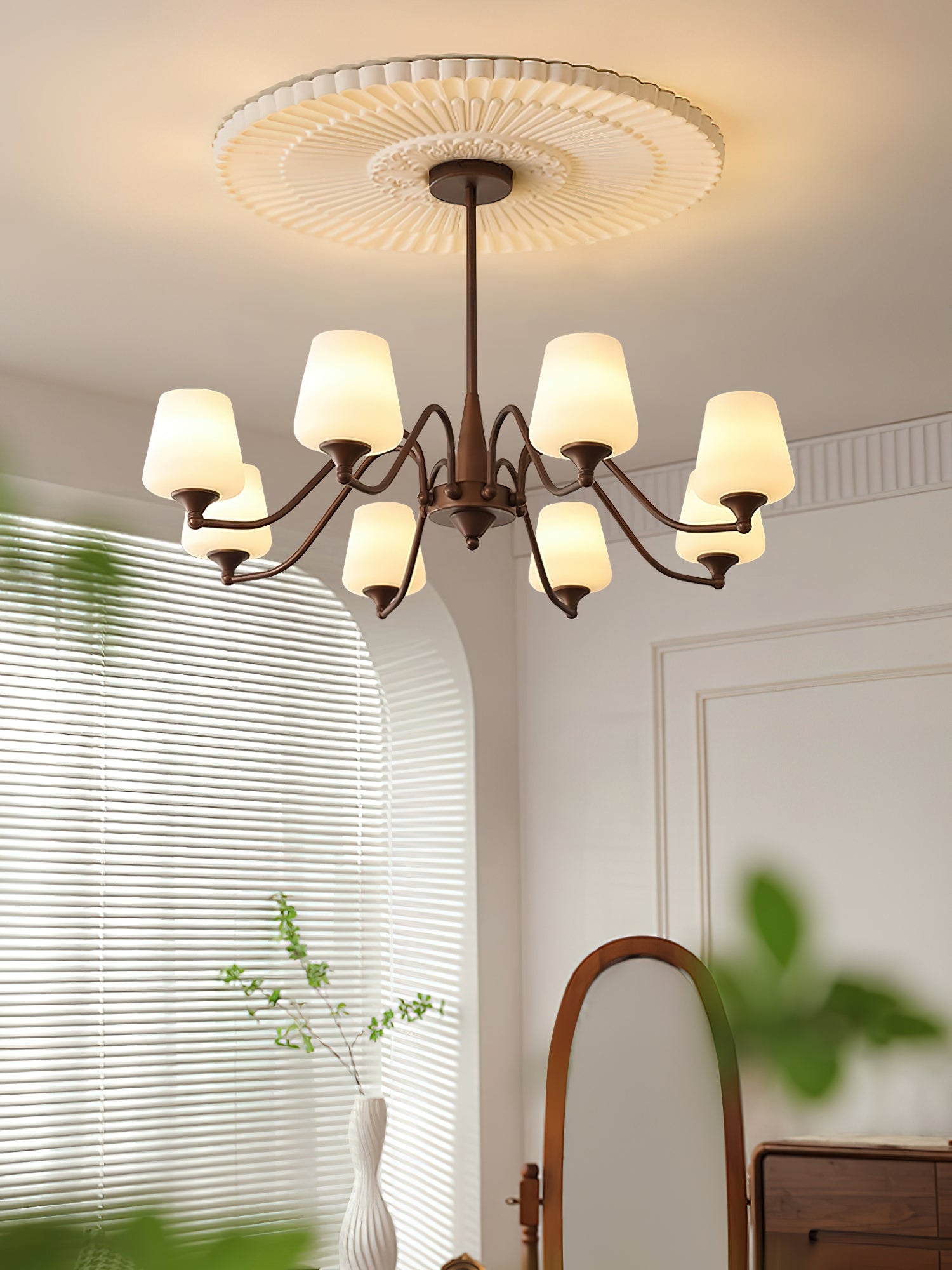 Aurora Lustre Frosted Glass Shades