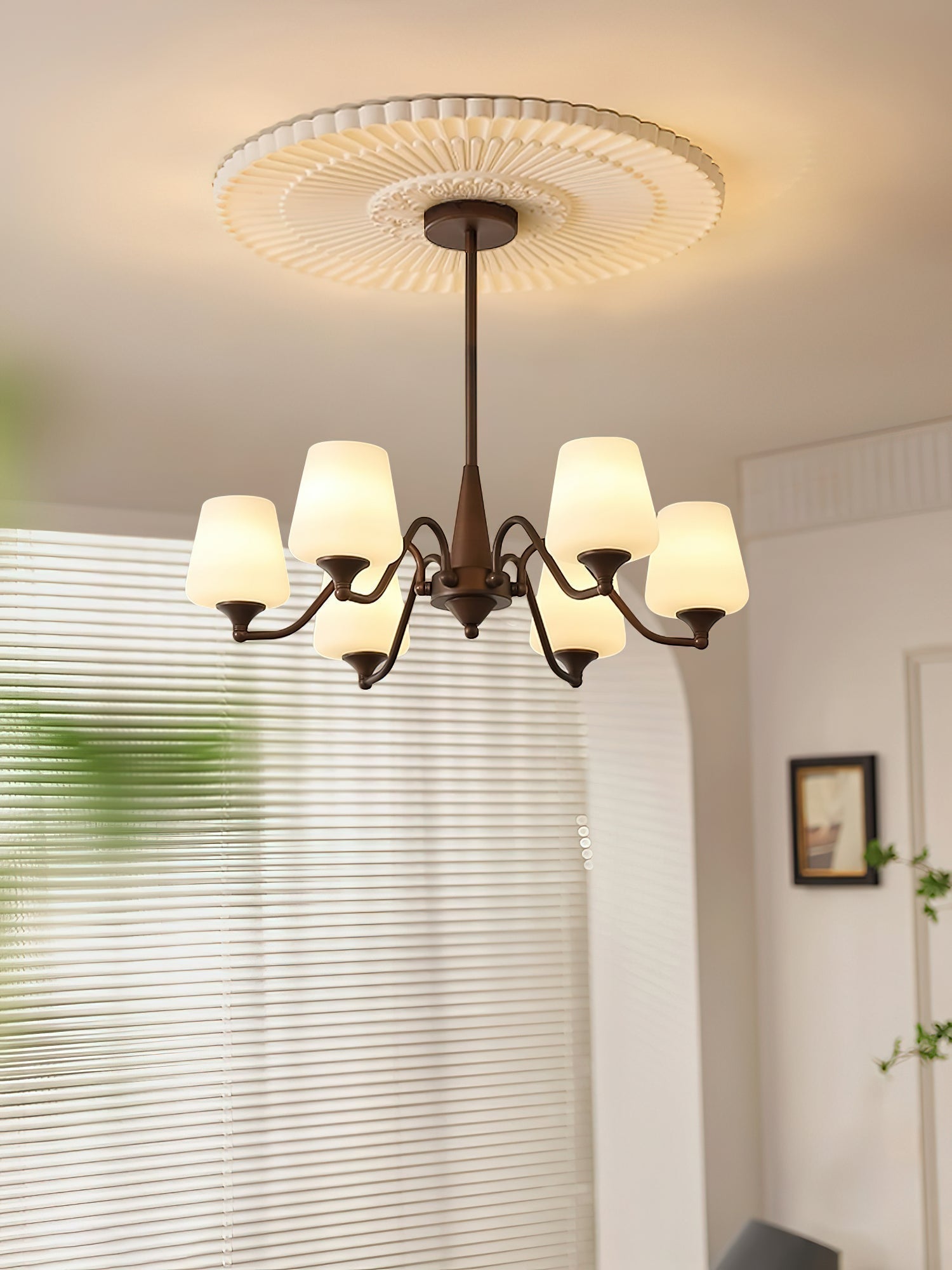 Aurora Lustre Frosted Glass Shades