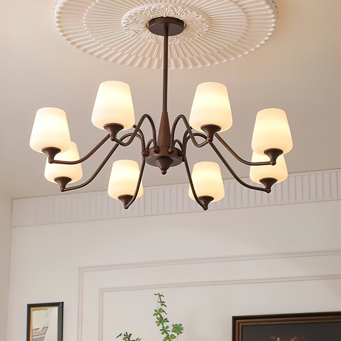 Aurora Lustre Frosted Glass Shades
