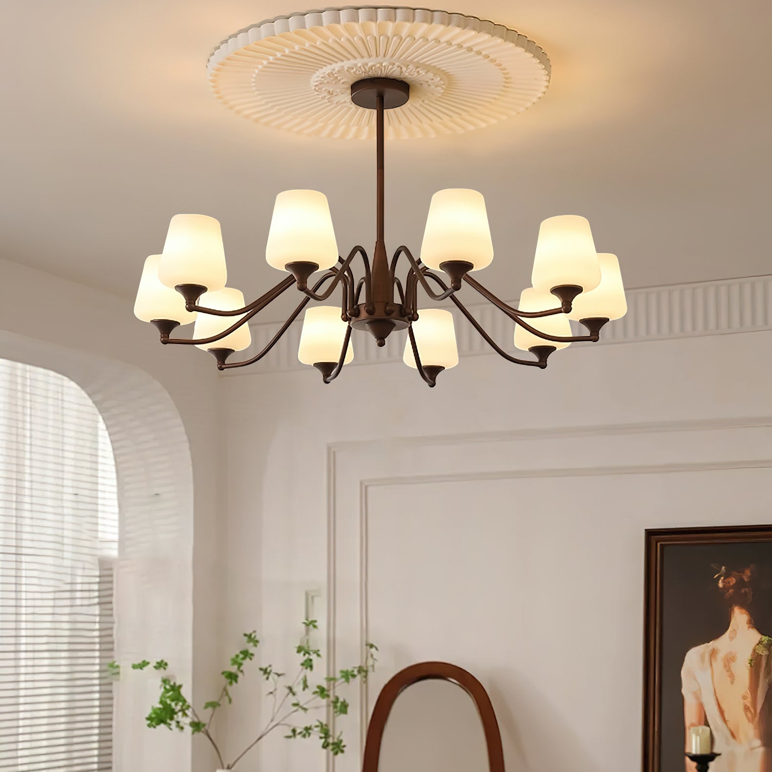 Aurora Lustre Frosted Glass Shades