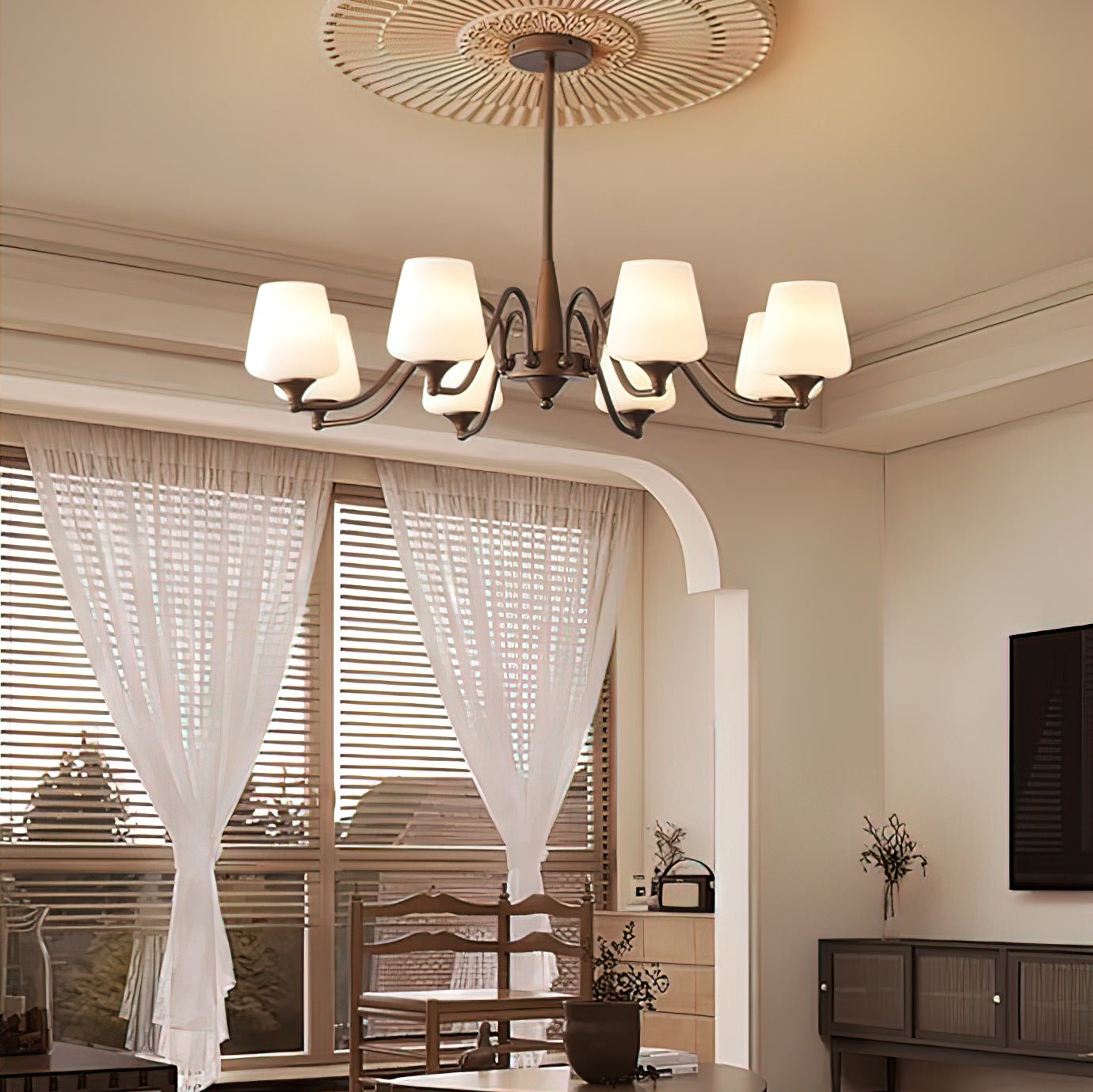 Aurora Lustre Frosted Glass Shades